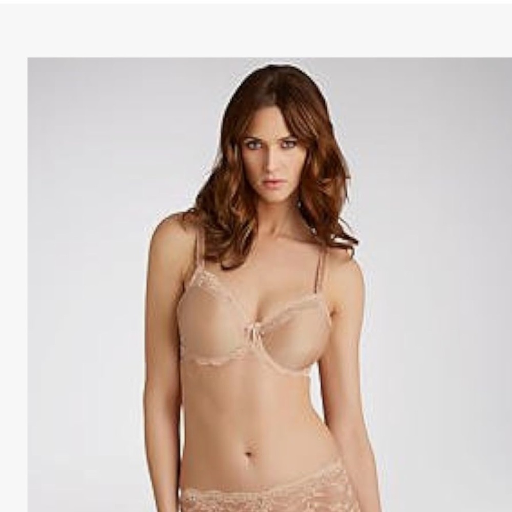 Wacoal Sheer Lace Bra in Soft Beige 34DD